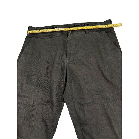 Haggar In Motion Mens Black Straight-Leg Pants 38X32 - Picture 8 of 10